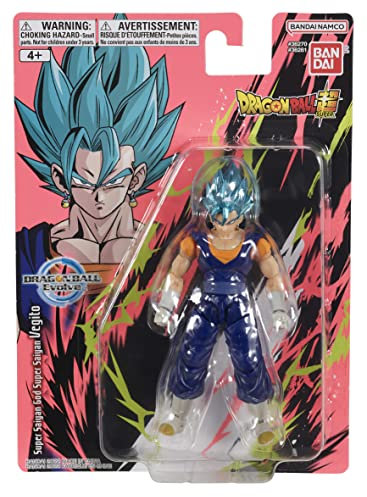 DRAGON BALL Bandai Evolve Figures Super Saiyan God Super Saiyan Vegito Super Saiyan God Super Saiyan Vegito Action Figure 17 cm Articulated Figure Bandai Dragon Stars, 36281, Blue