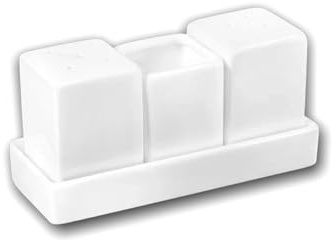 Wilmax – peppar och saltströare av porslin med stativ – set om 2 – vit – kryddströare – köksdekoration för hem, restaurang – elegant – perfekt som present