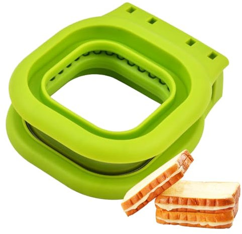 Gihioue Sandwich Cutter and Sealer - Sandwich Press Maker, Bread Cutter, Baking Tools, Pancake Maker for Kids Breakfast Lunches