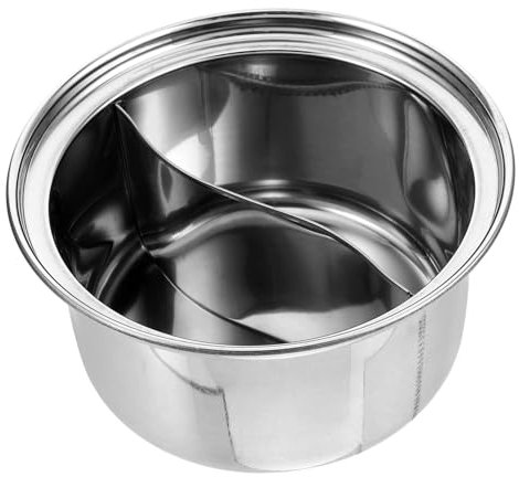 Zerodeko Stainless Steel Hot Pot Liner for Induction Cooker Compact 6.6 Inch Soup Pot Inner Stock for Small Kitchens and Restaurants Versatile for Cooking Soups and Stews