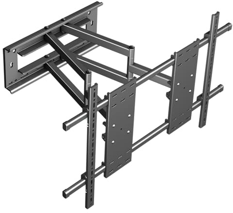 HILLPORT Support mural pivotant pour téléviseur de 55 à 110 pouces, ultra fin, distance du mur 53 mm, inclinable, pour écran plat et incurvé jusqu'à 100 kg, VESA 900 x 600 mm D10