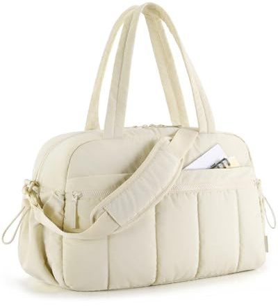 GZKDKZB Tragbare Gepäcktasche, Reisetasche, Sporttasche für Damen mit Nassfach, Weekender-Tasche, wasserdichtes Handgepäck, Flughafen-Kabinentasche für Reisen (Beige)
