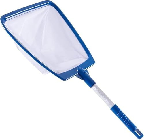 POOLAZA Retino Manuale per Idromassaggio – Retino Professionale per Piscina, Spa e Laghetto con Manico in Alluminio, Rete Ultra Fine ad Alta Profondità, Retino per Piscina Aggiornato e Durevole