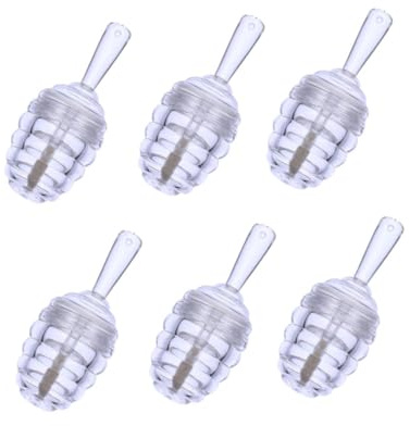 TIDTALEO 6pcs Honey Pot Lip Balm Containers DIY Lip Gloss Tubes Refillable Abs Bottles for Travel Cosmetic Makeup Lightweight