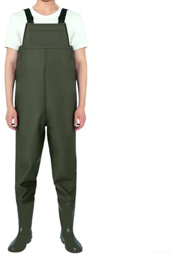 Yuanpgky Pantalon de pêche en nylon imperméable pour homme, cuissardes longueur de poitrine avec design durable, tissu anti-acide et anti-âge, idéal pour la pêche aquatique, l'agriculture, le lavage