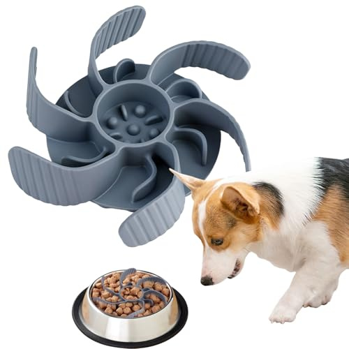 Comedero Perro Antivoracidad Lento con Ventosas, Comedero Lento Ailicona para Perros, Accesorios Platos para Perros para Ralentizar Antideslizante, Slow Feeder Dog Bowl Promueve Alimentación Saludable