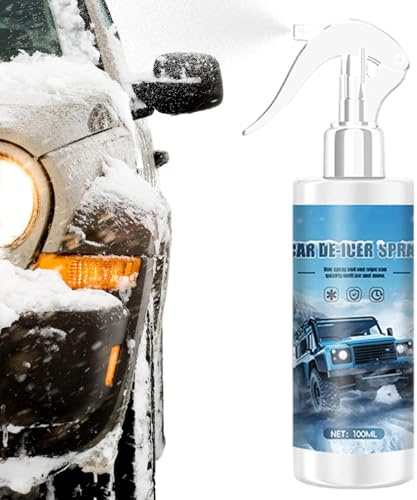 Generisch Descongelante para parabrisas de coche, 100 ml, líquido anticongelante, descongelación rápida, sin arañazos, cristales invernales, espejos, cerraduras de puertas, faros delanteros