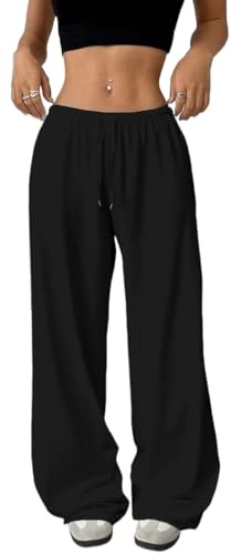 WINKEEY Pantalon Jogging Femme Pantalon Large Fluide Taille Haute Elastique Ultra Doux Léger Casual Sport Été