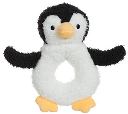 Apricot Lamb Baby Rassel Spielzeug, Weicher Plüsch Pinguin Greifling, Geschenk zur Geburt, Plüsch gefüllte Tier Rassel Spielzeug für das Neugeborene, 0-3 Monate, 0-10 Monate und darüber, 15 cm