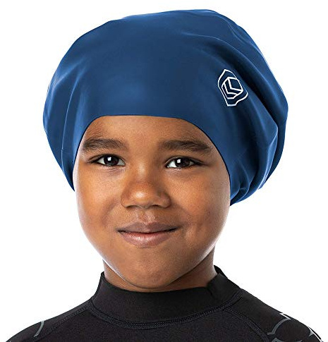 SOUL CAP - Kids Swim Cap – Large Swimming Cap for Children with Long Hair, Braids, Dreadlocks, Weaves, Extensions, Curls & Afros – Silicone