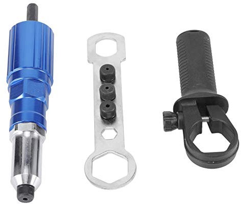 Rivet Gun Head Attachment, Rivet Drill Attachment for Drill Riveter Electric Rivet Nut Gun Riveting Tool Riveting Drill Conversion Adaptor Insert Nut Tool