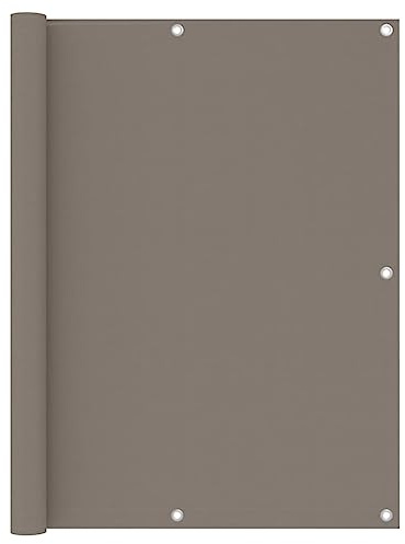 vidaXL Balkon Sichtschutz Bespannung Terrasse Windschutz Sonnenschutz Balkonbespannung Balkonverkleidung Taupe 120x400cm Oxford-Gewebe