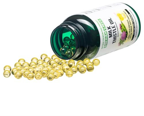 Siberian Green Capsule di olio di cardo mariano, 200 capsule molle, raccolte selvatiche della Siberia Altai spremute a freddo non raffinate
