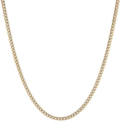 HZMAN 5mm Cuban Link Chain for Men, Stainless Steel Waterproof Necklace