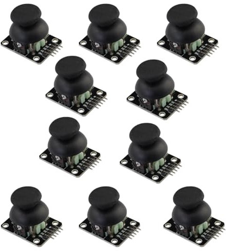 Heevhas 10 Stück Spiel Joystick Game Controller Sensor-Modul Zwei Achsen JoyStick Breakout-Modul für PS2 für Arduino