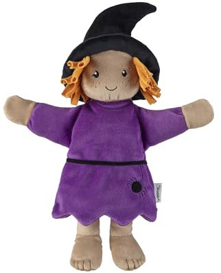 Sterntaler Handpuppe Hexe - weiches Kinder Spielzeug zum Puppentheater, Erzählen, Kuscheln & Sprachförderung – perfekter Spielkamerad & Geschenkidee, lila