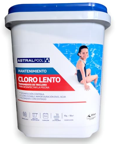 Mugar- Tricloro Granulado en Tarrina de 5kg de Astralpool- Cloro Lento en Grano de 5 Kilogramos de Astralpool para Piscinas