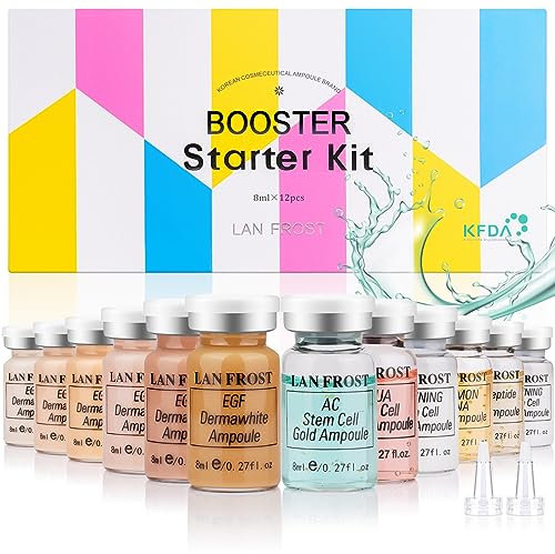 BB Facial Glow Starter Kit Hyaluronsäure Serum Foundation Skincare Mix Kit 0.27oz Hyaluronsäure Ampulle und Essence Foundation 12 Fläschchen Glow Pigment Skincare Kit