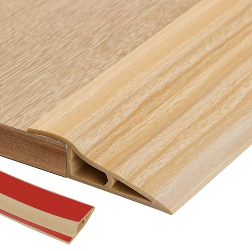 Profilo in Gomma PVC per Sedie a Rotelle Autoadesivo da 100 cm, Riduttore di Soglia, Striscia di Transizione per Soglia di Porta e Pavimento, Bordo di Finitura per Porte, Moquette, Pavimentazione e