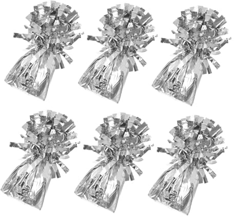 ELAYARD 6 Piezas Pesas para Globos Plateadas Bloques de Peso para Decoración de Fiesta Bodas Graduaciones y Eventos Pesas Pesadas para Globos de Accesorios Reutilizables para Decoraciones
