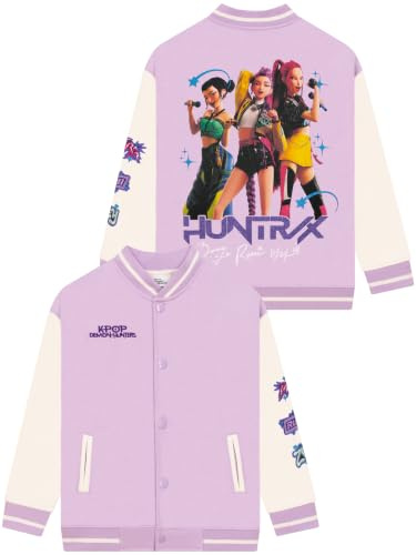 KPop Demon Hunters Jacket, Huntrix Girls Varsity Jackets, KPop Kids Clothes