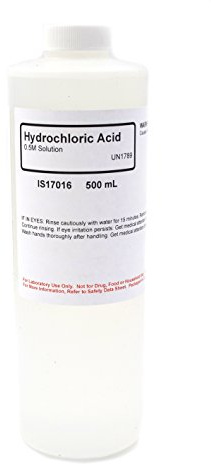 Hydrochloric Acid Solution, 0.5M, 500mL - The Curated Chemical Collection