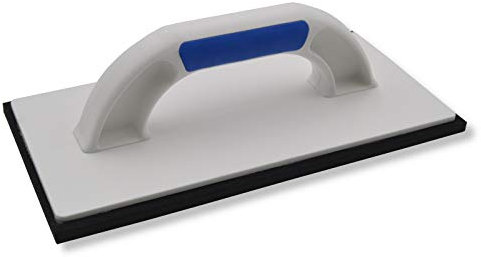 DEWEPRO® Fliesen Fugbrett - Ausfugbrett mit 8mm Zellgummi - Fugenglätter mit Zellkautschuk Auflage 280x140mm und 2K-Griff