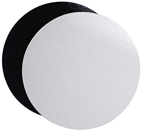 Set di 10 supporti per torte in scatole di colore e Taglia a scelta (Nero/Bianco, 28 cm)