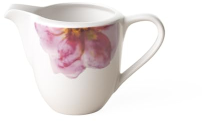 like. by Villeroy & Boch Rose Garden Milk jug, 280 ml, Premium Porcelain, White/Pink