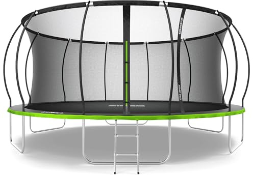 ZIPRO JumpPro Premium Trampoline Extérieur, Trampoline de Jardin pour Enfants, avec Filet Intérieur, Résistant, Protection UV, Montage Facile, Charge jusqu'à 150 kg, Ø 252/312/374/435/496 cm