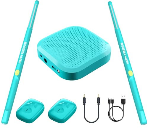 OneNine Air Electronic Drums, Tragbares Virtuelles Elektronisches Schlagzeug Set, Air Drum mit Sticks/Pedal/Audio Adapter/AUX-Kabel und 8 Sounds, E-drums für Anfänger Erwachsene