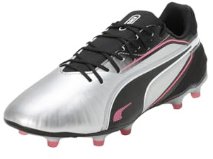 Puma - King Match FG/AG, Zapatillas de fútbol Unisexo, Puma Silver-Puma Black-Sun Struck-Puma White,