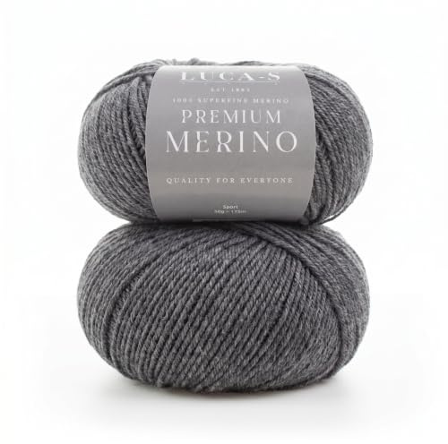 2 ovillos de lana merino prémium de 4 capas, Superwash Baby Merino – 100% pura lana merino extrafina para tejer ganchillo, ovillo de 50 g