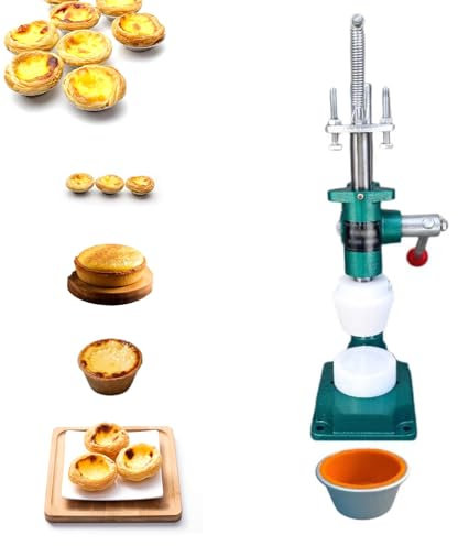 Máquina de prensado manual de tartas de huevo con taza de tarta, herramienta de prensa manual para hacer tartas, piel de huevo, crema pastelera, máquina formadora de conchas, ideal para el hogar,