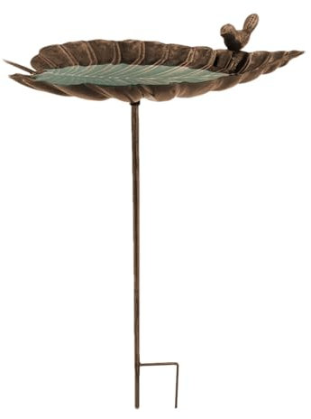 Vogeltränke Garten Stehend, Vogeltränke Stehend Groß, Wassertränke Für Vögel, Vogelbad Garten, Wasserschale Blattform, Freistehend Abnehmbar, Für Garten,Hinterhof