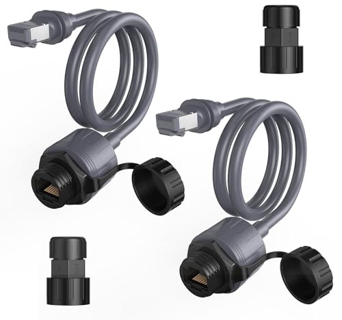 EDUP Starlink - Adattatore Ethernet Gen 3 e Mini con prolunga per cavo impermeabile, accoppiatore RJ45 per Star Link Standard V3 e mini Dishy, ideale per uso interno/esterno (confezione da 2)