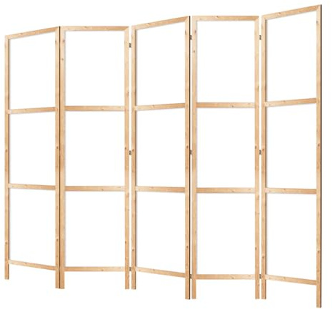 LUMASOUL Paravent einseitiger - Japanisch Paravent Raumteiler Innen - ohne Motiv - 225x172 cm