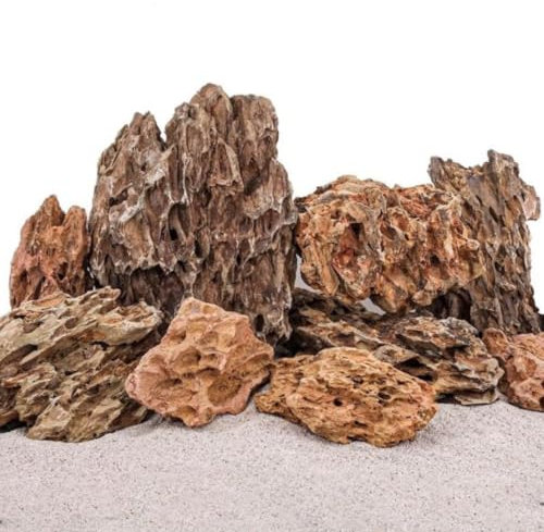 Pro Piedra Acuario Decoración Dragón Piedra marrón Natural de Piedras de 2 – 3 KG Rocas nº 64 Pagoda Decoración aquascaping
