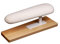 Petite Stable Manches Planche à Repasser Banc W/Coton Naturel Couverture, rectangulaire Base en Bois, Mini Jeannette for la Maison, Dorm, Blanc (Taille : M(41cmx12cmx9cm))