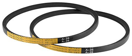 sourcing map A26 Drive V-Belts 26 Pitch Length 13mm Width 8mm Thick JIS Standard A-Section Rubber Drive Transmission Belt 2pcs