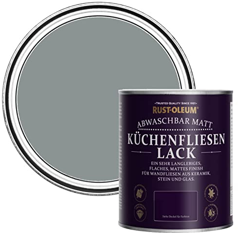 Rust-Oleum Grey water resistant Kitchen Tile Paint in Matt Finish - Slate 750ml