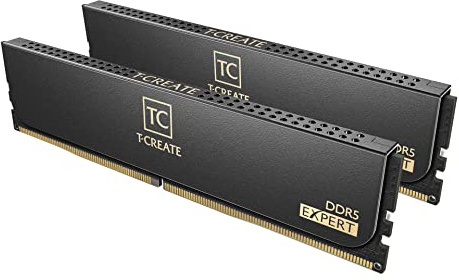 TEAMGROUP T-Create Expert Overclocking 10L DDR5 64GB Kit (2 x 32GB) 6000MHz (PC5-48000) CL34 Desktop Memory Module Ram - CTCED564G6000HC34BDC01, Black-UDIMM