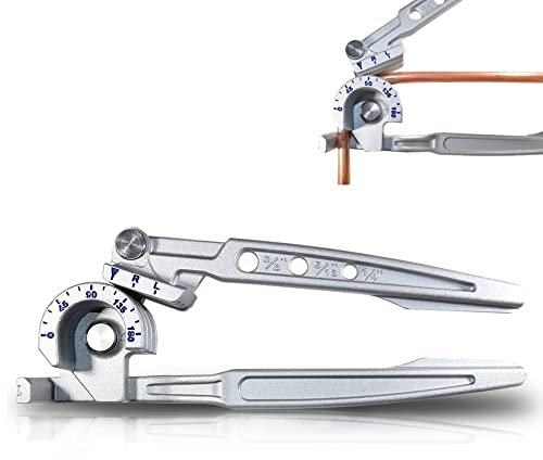 GOLDMAN SERVICE - Dobladora de Tubos Manual 3 en 1 - Curvadora de 180 Grados para Tubos Huecos de Cobre, Aluminio y Latón. Tamaños 1/4, 5/16 y 3/8