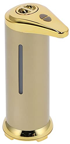 Dispenser Automatico di Sapone da 250 Ml, Dispenser di Sapone Liquido con Batteria Touchless Dispenser di Sapone in Schiuma con Sensore di Movimento per Il Bagno di Casa(D'oro)