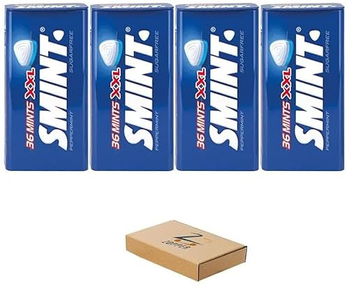 SMINT Sugar Free Mints Peppermint Flavor - 36 Mints Tin Pack of 4
