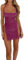 Loalirando Robe Courte Femme Halterneck Dos Nu Sexy Pute, Mini Robe Clubbing Slim Moulante Fendue sur Les Côtés (Violet, M)