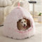 SHJOEE Faltbar Katzenhöhle Waschbar Katzenhaus Hundehaus Hasenhaus Flauschig Katzenbett Hundebett Haustierbett Kuschelbett Plüsch Kuschelhöhle Winterfest Pet House Indoor Bequemer Katzenschlafplatz
