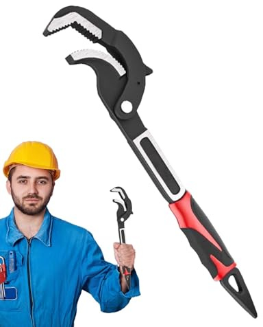 Llave de fontanería, llave de tornillo tubular | Llave de tubo de fontanería multifuncional ajustable - Herramienta de fontanería de acero al carbono resistente al desgaste para fontaneros y tuberías