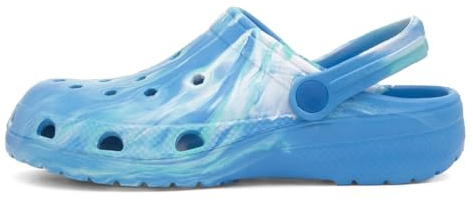 Shoe Zone - Kids Blue Multi Marble Slip On EVA Clog - Size 11 Child UK - Blue