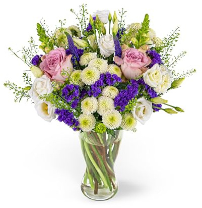 Wild and Wonderful - Standard Hand-Tied Fresh Flower Bouquet With Vase | Birthdays, Anniversaries, Thank You Gifts, Thinking of You, Delivered in Bud and Blooms in 48-72 Hours